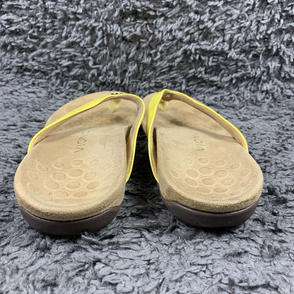 VIONIC Mona Yellow Thong Sandal Orthotic Comfort Flip Flop Women's Size 7 - Picture 3 of 8